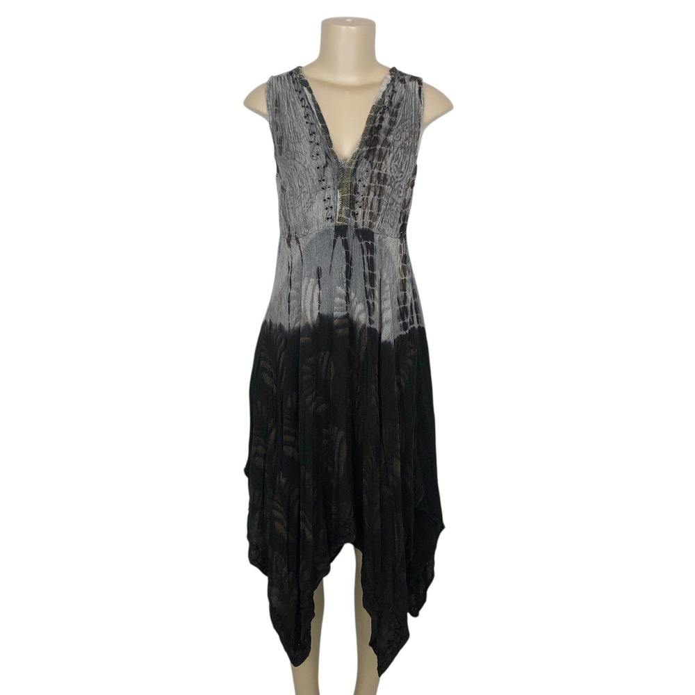 Just Cruising Beaded Embroidered Asymmetric Dress One Size S-XL Whimsigoth Fairy